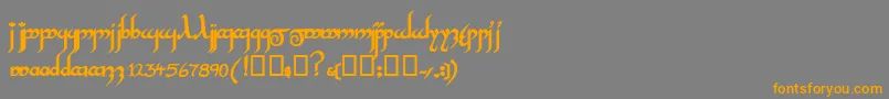 InshallahsskBold Font – Orange Fonts on Gray Background