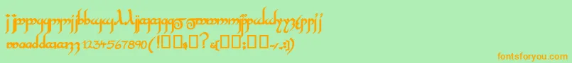 InshallahsskBold Font – Orange Fonts on Green Background