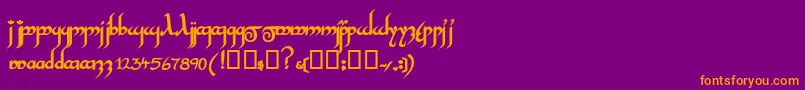 InshallahsskBold Font – Orange Fonts on Purple Background