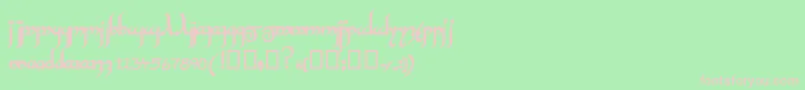InshallahsskBold Font – Pink Fonts on Green Background