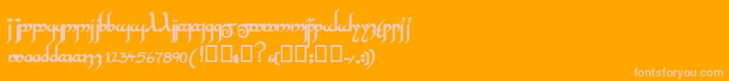InshallahsskBold Font – Pink Fonts on Orange Background