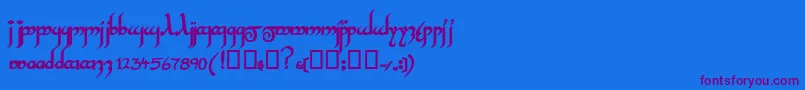 InshallahsskBold Font – Purple Fonts on Blue Background