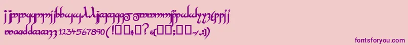 InshallahsskBold Font – Purple Fonts on Pink Background
