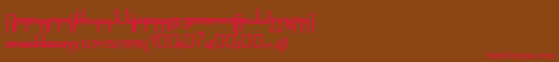 InshallahsskBold Font – Red Fonts on Brown Background