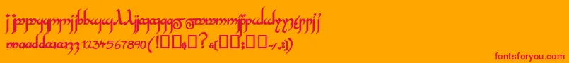 InshallahsskBold Font – Red Fonts on Orange Background