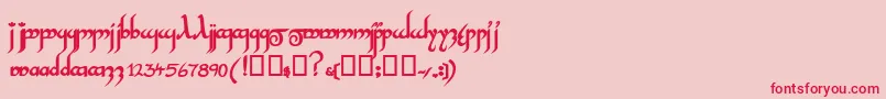 InshallahsskBold Font – Red Fonts on Pink Background