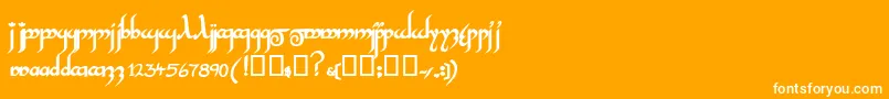 InshallahsskBold-Schriftart – Weiße Schriften auf orangefarbenem Hintergrund