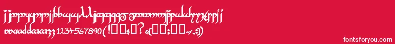 Шрифт InshallahsskBold – белые шрифты на красном фоне