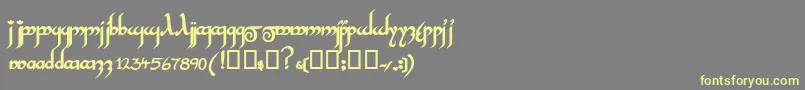 InshallahsskBold Font – Yellow Fonts on Gray Background