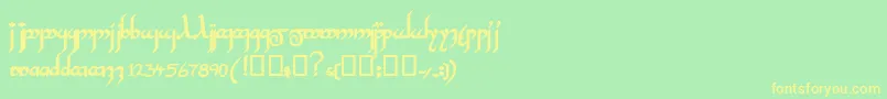 InshallahsskBold Font – Yellow Fonts on Green Background