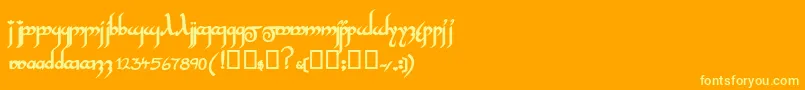 InshallahsskBold Font – Yellow Fonts on Orange Background