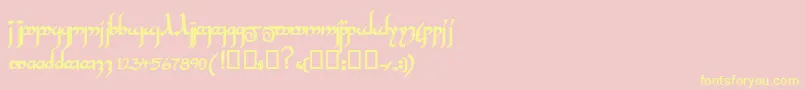 InshallahsskBold Font – Yellow Fonts on Pink Background