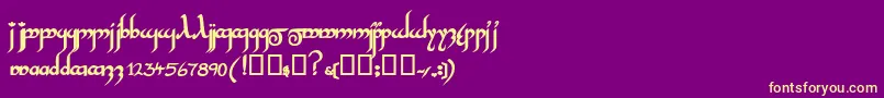 InshallahsskBold Font – Yellow Fonts on Purple Background