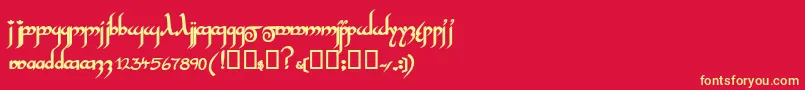 InshallahsskBold Font – Yellow Fonts on Red Background