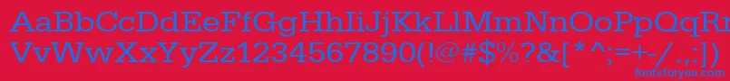 Urwegyptiennetextwid Font – Blue Fonts on Red Background