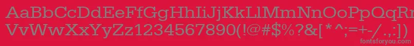 Urwegyptiennetextwid Font – Gray Fonts on Red Background