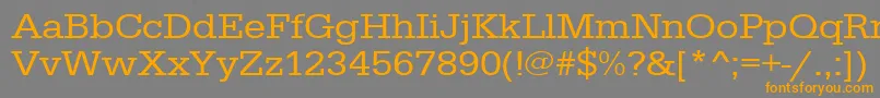 Urwegyptiennetextwid Font – Orange Fonts on Gray Background