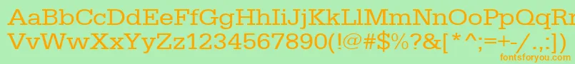 Urwegyptiennetextwid Font – Orange Fonts on Green Background