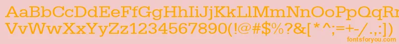 Urwegyptiennetextwid Font – Orange Fonts on Pink Background