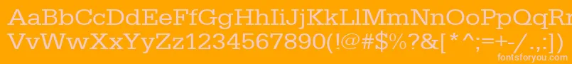 Urwegyptiennetextwid Font – Pink Fonts on Orange Background