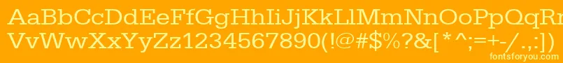 Urwegyptiennetextwid Font – Yellow Fonts on Orange Background