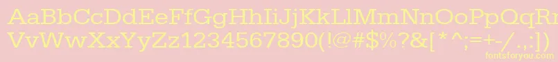 Urwegyptiennetextwid Font – Yellow Fonts on Pink Background