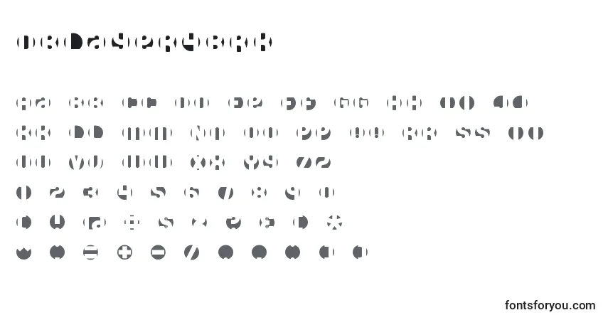 Czcionka DbLayer4Brk – alfabet, cyfry, specjalne znaki