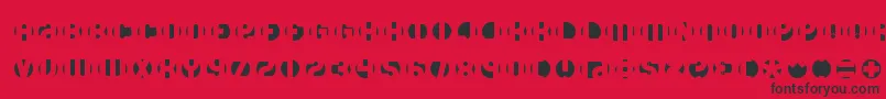DbLayer4Brk Font – Black Fonts on Red Background