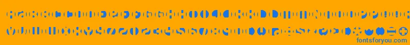 DbLayer4Brk Font – Blue Fonts on Orange Background