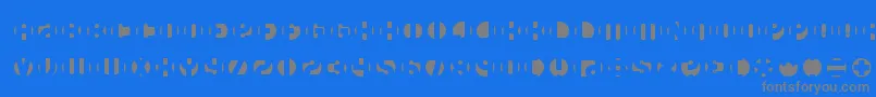 DbLayer4Brk Font – Gray Fonts on Blue Background