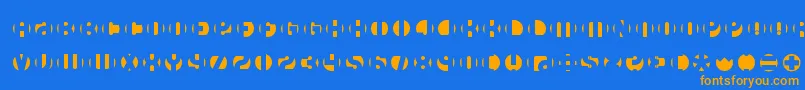 DbLayer4Brk Font – Orange Fonts on Blue Background