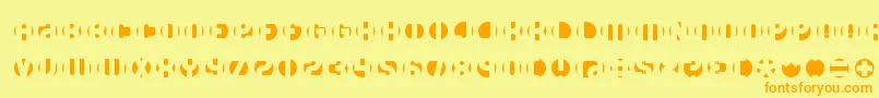 DbLayer4Brk Font – Orange Fonts on Yellow Background