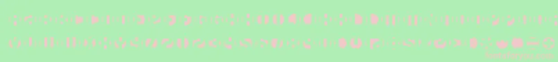 DbLayer4Brk Font – Pink Fonts on Green Background