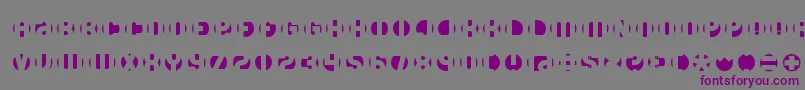 フォントDbLayer4Brk – 紫色のフォント、灰色の背景
