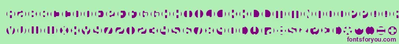 DbLayer4Brk Font – Purple Fonts on Green Background