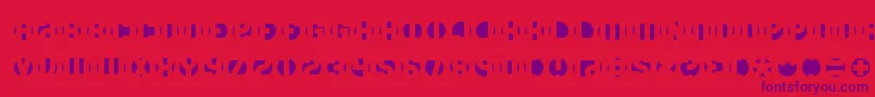 DbLayer4Brk Font – Purple Fonts on Red Background