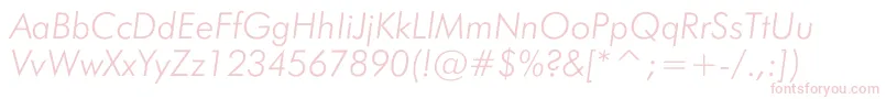 JensenThinItalic Font – Pink Fonts on White Background