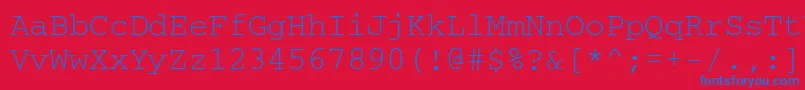 Crr35E Font – Blue Fonts on Red Background