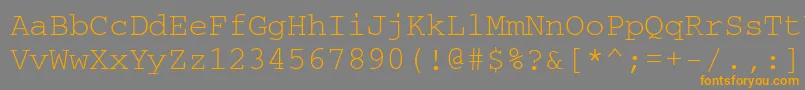 Crr35E Font – Orange Fonts on Gray Background