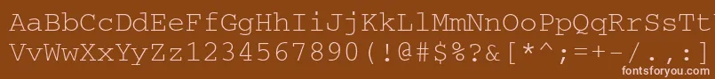 Crr35E Font – Pink Fonts on Brown Background