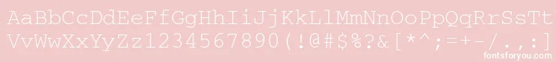 Crr35E Font – White Fonts on Pink Background