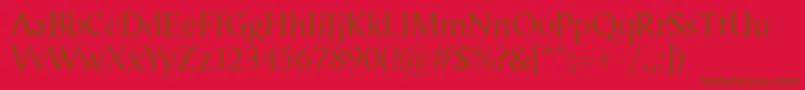 VegaAntikva Font – Brown Fonts on Red Background