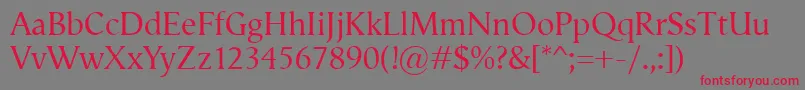 VegaAntikva Font – Red Fonts on Gray Background
