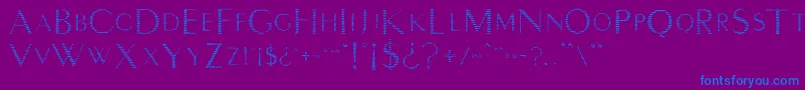 Intimcy2 Font – Blue Fonts on Purple Background