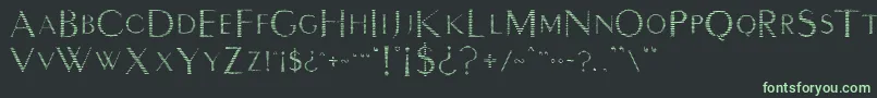 Шрифт Intimcy2 – зелёные шрифты на чёрном фоне