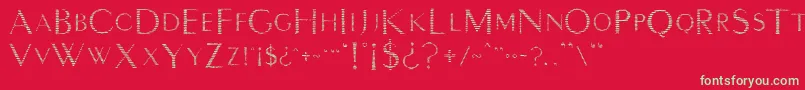 Intimcy2-Schriftart – Grüne Schriften auf rotem Hintergrund