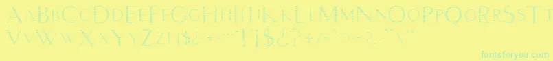 Intimcy2 Font – Green Fonts on Yellow Background