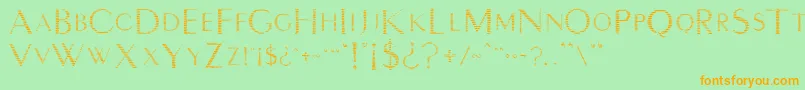 Intimcy2 Font – Orange Fonts on Green Background