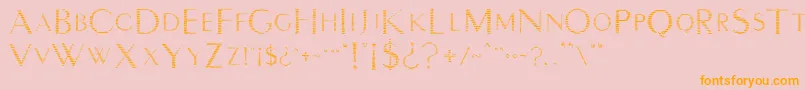 Intimcy2 Font – Orange Fonts on Pink Background