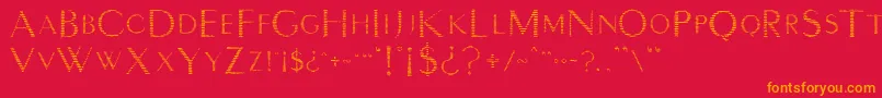 Intimcy2 Font – Orange Fonts on Red Background